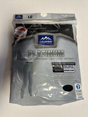 🖤Coldpruf PLATINUM Women's Performance Dual Base Layer Bottom Pants Black Sz L